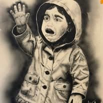 Child portrait airbrush artwork