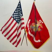 American & USMC flags airbrush