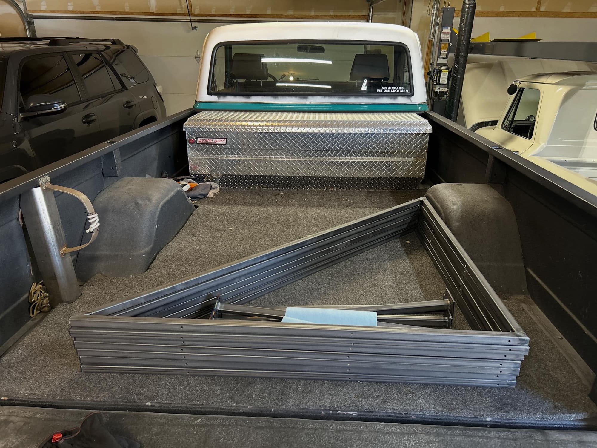 Custom bed fabrication and toolbox