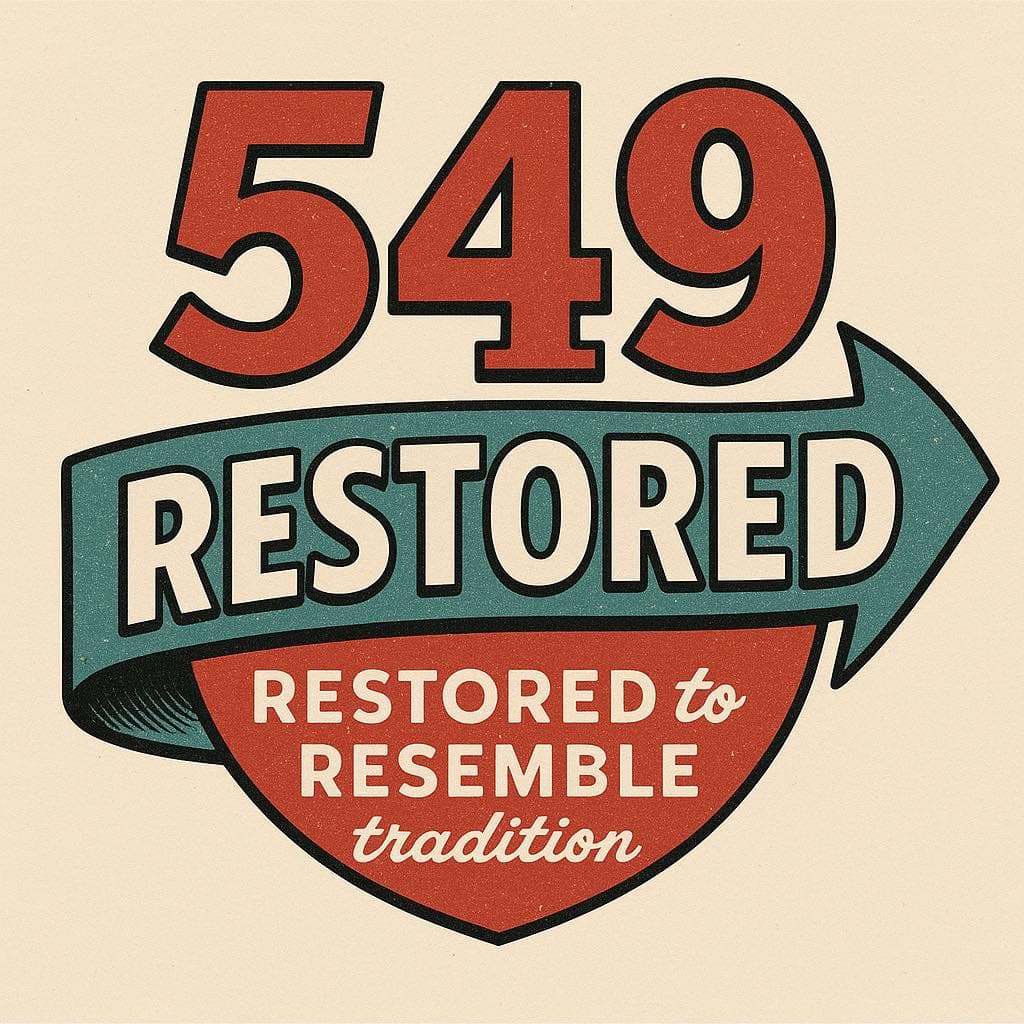 549 Restored retro logo